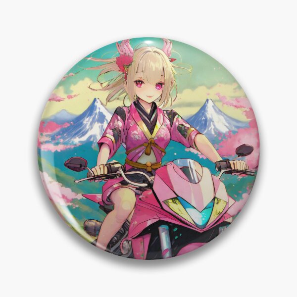 Item preview, Pink Geisha on a cute supersport motorcycle designed and sold by BADESIGNZZ.