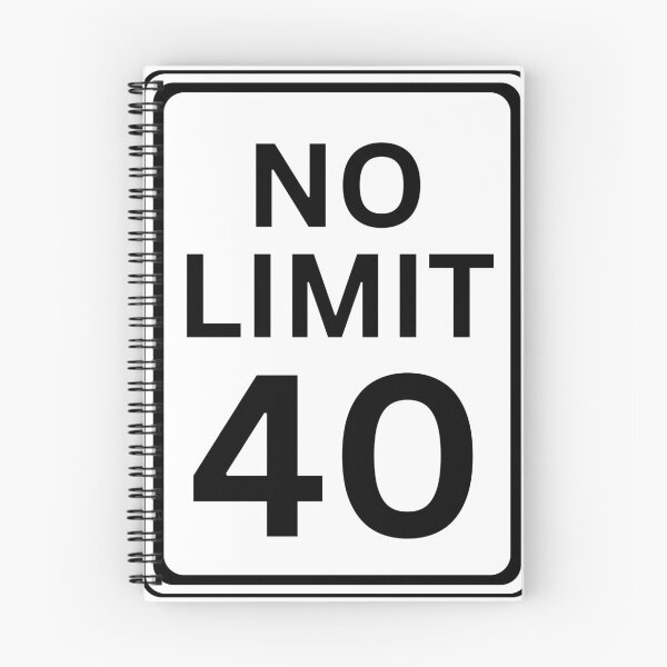 Item preview, NO LIMIT 40 -- Birthday Message for Middle Aged Bad Asses!  designed and sold by PrintCutScore.