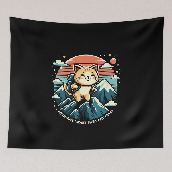 Item preview, Adventure Awaits, Paws and Peaks designed and sold by Big Catsby.