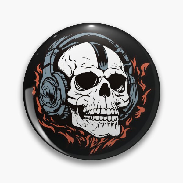 Item preview, Skull, listening music, headphones designed and sold by Slavic1991.