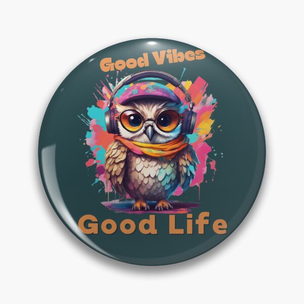 Item preview, Cool owl with headphones colorful design designed and sold by KarakitAI.