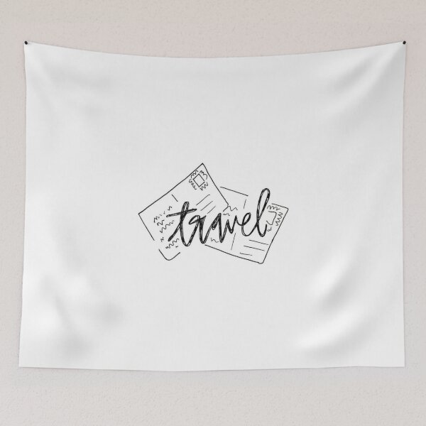Item preview, travel postcard doodle designed and sold by dewdrop-designs.