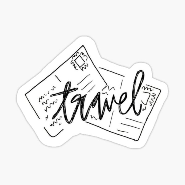 Item preview, travel postcard doodle designed and sold by dewdrop-designs.