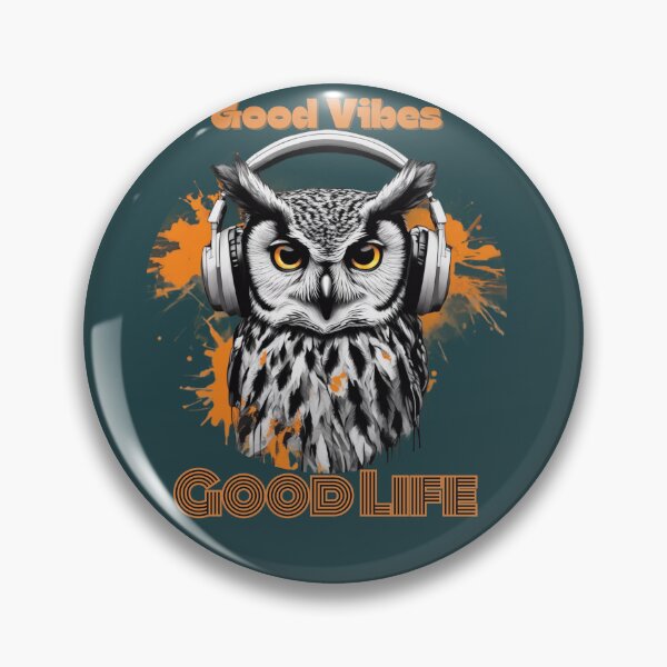 Item preview, Cool owl with headphones colorful design designed and sold by KarakitAI.