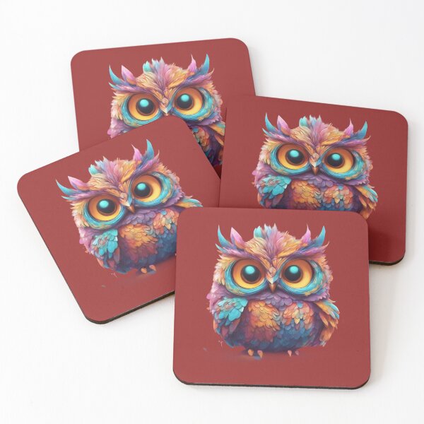 Item preview, Funny owl colorful and cute designed and sold by KarakitAI.