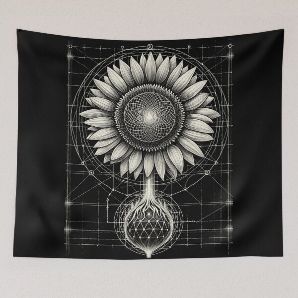 Item preview, Sunflower Fire Blueprint designed and sold by bluepawprint.