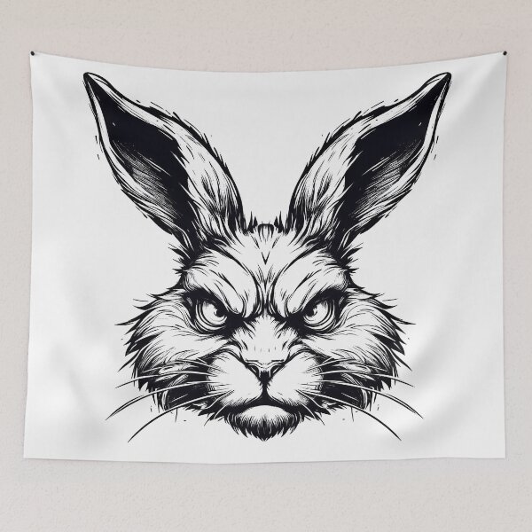 Item preview, Angry Rabbit Face designed and sold by siljeberg.