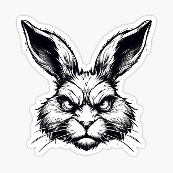 Item preview, Angry Rabbit Face designed and sold by siljeberg.