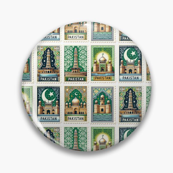 Item preview, Famous Landmark Stamps - Lahore Fort | Minar-e-Pakistan | Badshahi Masjid designed and sold by theOneWhoDraws.