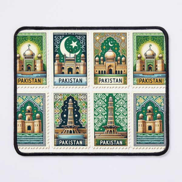Item preview, Famous Landmark Stamps - Lahore Fort | Minar-e-Pakistan | Badshahi Masjid designed and sold by theOneWhoDraws.