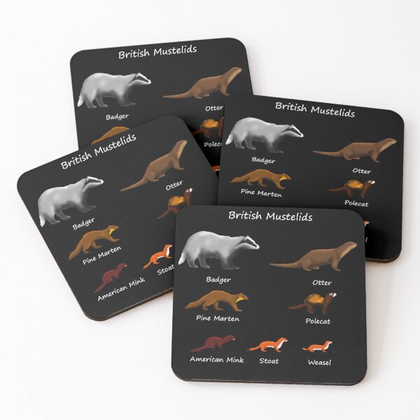 Item preview, British Mustelids - Mammals designed and sold by SteveEvansArt.
