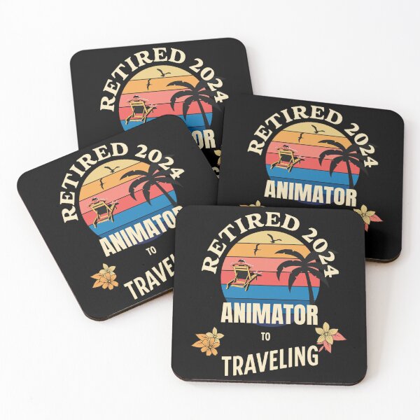 Item preview, Retired Animator 2024. Tropical Sunset Retirement Vibes Design designed and sold by johnharry3.
