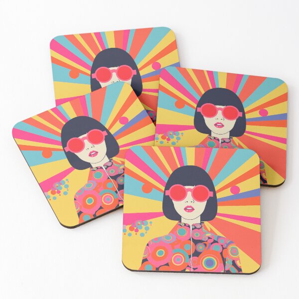 Item preview, 80s Disco Styled Girl Psychedelic Retro Design designed and sold by CoolMantras.