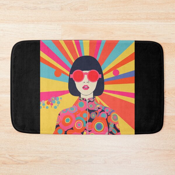 Item preview, 80s Disco Styled Girl Psychedelic Retro Design designed and sold by CoolMantras.