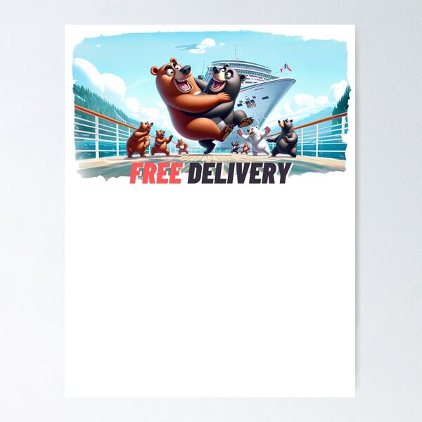Item preview, Bear Cruise - Free Delivery designed and sold by bold-fortune.