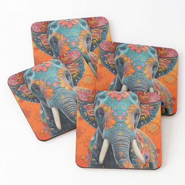 Item preview, Ornamental Portrait of a Elephant designed and sold by Earth Celebration Designs.
