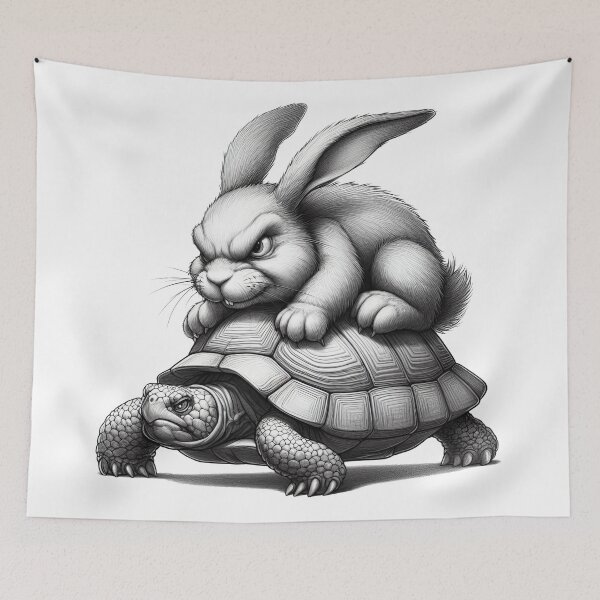 Item preview, The Hare and The Tortoise designed and sold by siljeberg.