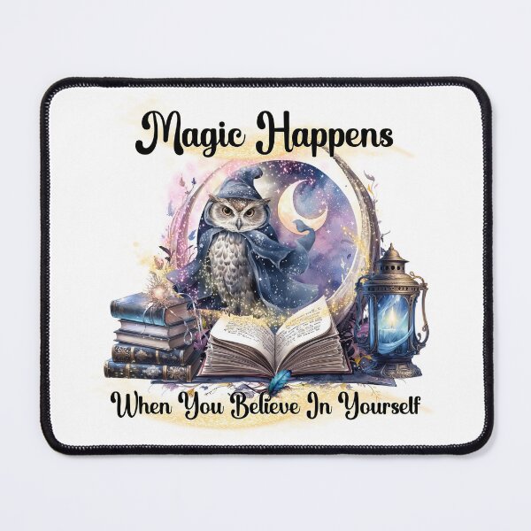 Item preview, Búho: la magia sucede cuando crees en ti mismo designed and sold by Karen Wood.