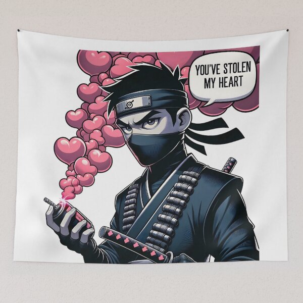 Aperçu de l'œuvre Ninja Love Stealth Saint-Valentin créée et vendue par VividDripCo.