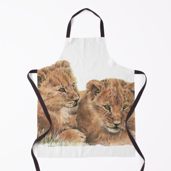 Item preview, young lions coloured pencil drawing for charity designed and sold by JayTCee.