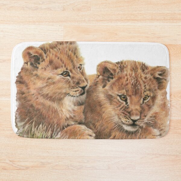 Item preview, young lions coloured pencil drawing for charity designed and sold by JayTCee.