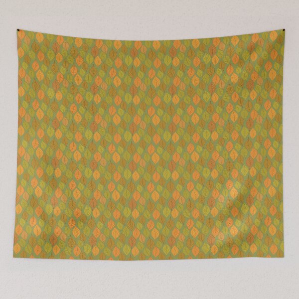 Item preview, Autumn leaves on green background designed and sold by MarySchwindt.