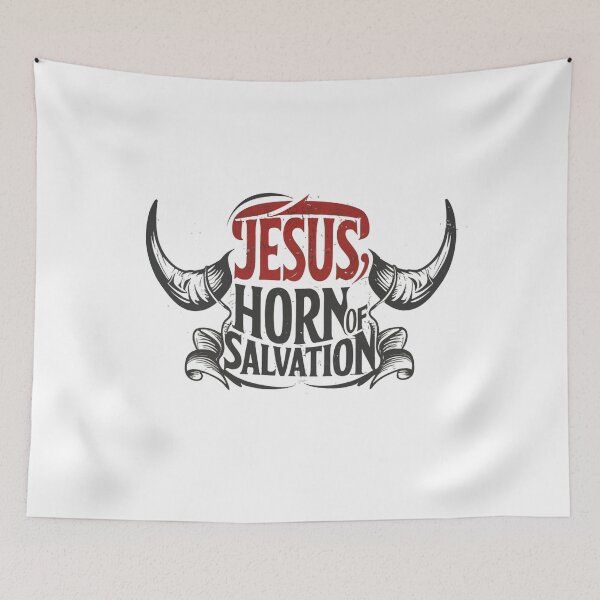 Item preview, Jesus, Horn of Salvation, Two Horns Art designed and sold by Faithloveshop.