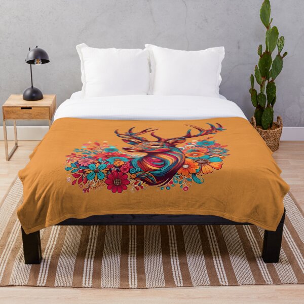 Item preview, Deer with flowers, retro, vintage designed and sold by Wallisart.