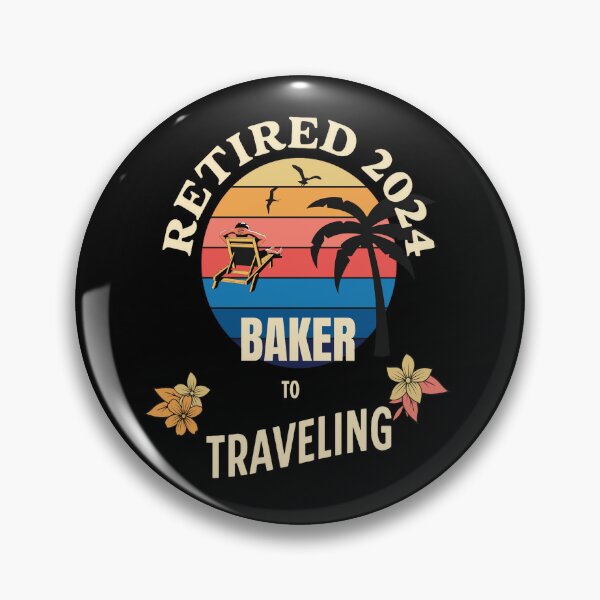 Item preview, Retired Baker 2024. Tropical Sunset Retirement Vibes Design designed and sold by johnharry3.