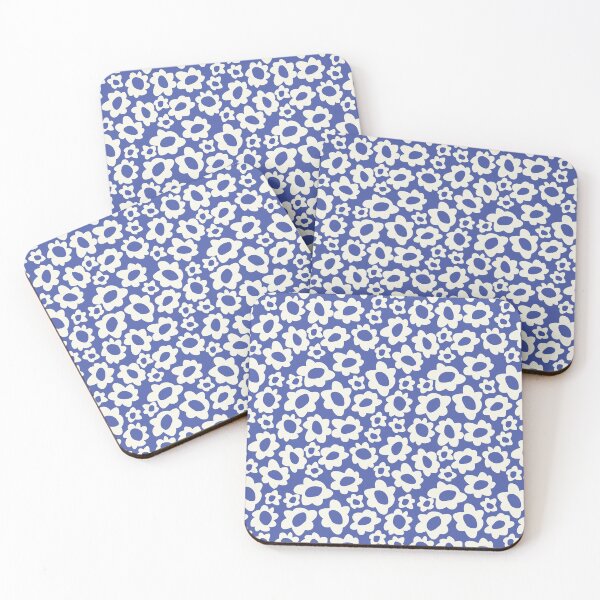 Item preview, MODERN BOHO MATISSE FLOWERS CREAM ON BLUE designed and sold by blomastudios.