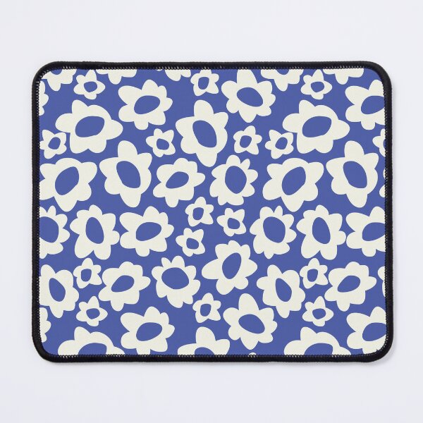 Item preview, MODERN BOHO MATISSE FLOWERS CREAM ON BLUE designed and sold by blomastudios.