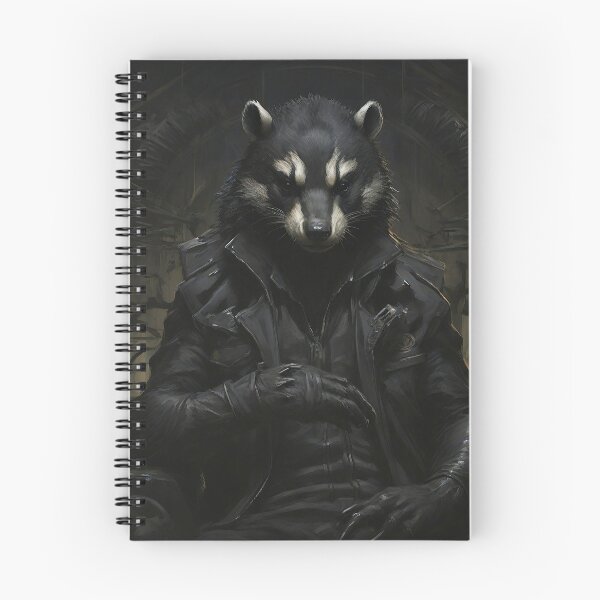Item preview, Black Dark Badger – a series with darker animal characters designed and sold by MattCollinsShop.