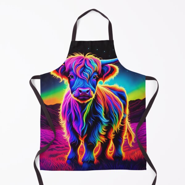 Item preview, Hamish the Rainbow Highland Cow and The Northern Lights! designed and sold by Zen-Hues.