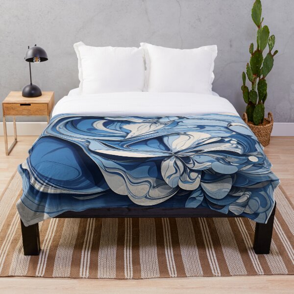Item preview, A blue and white swirly paper cut out designed and sold by johndesign88.