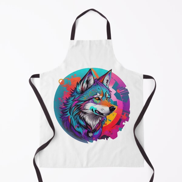Item preview, colorful wolf designed and sold by LauraGCastro.