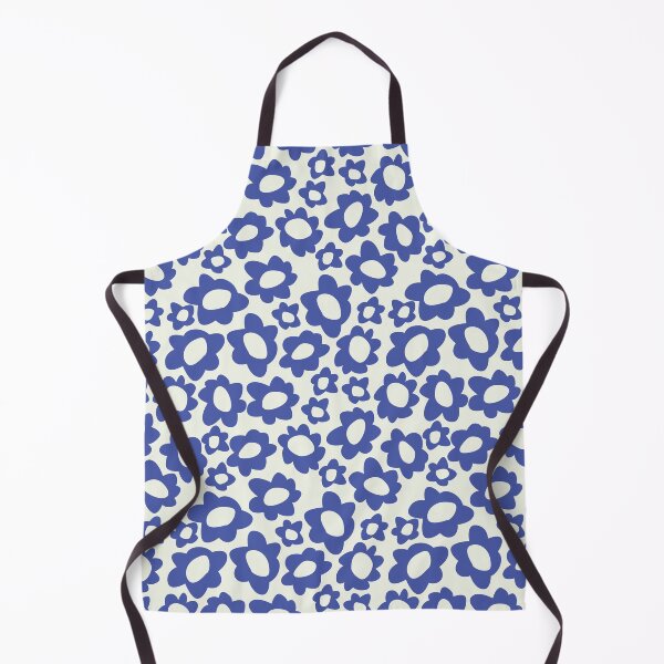 Item preview, MODERN BOHO MATISSE FLOWERS BLUE ON CREAM designed and sold by blomastudios.
