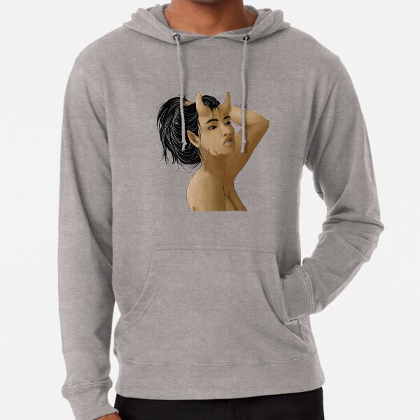 Demon girl, character design Lightweight Hoodie