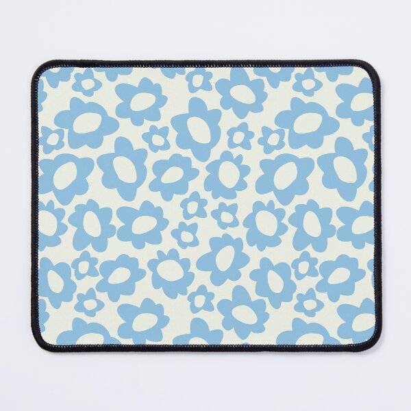 Aperçu de l'œuvre FLEURS BOHO MATISSE MODERNE BLEU PASTEL SUR CRÈME créée et vendue par blomastudios.
