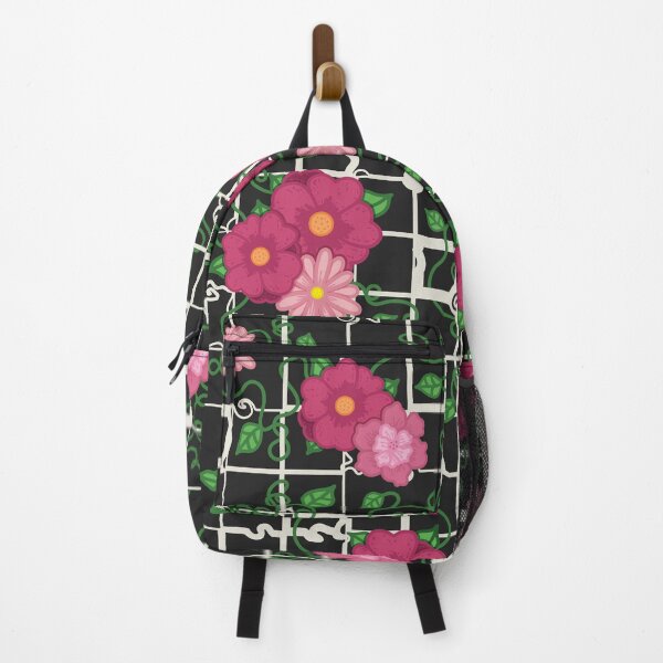 Item preview, Pink Flowers Grid designed and sold by Valérie Bourbeau.