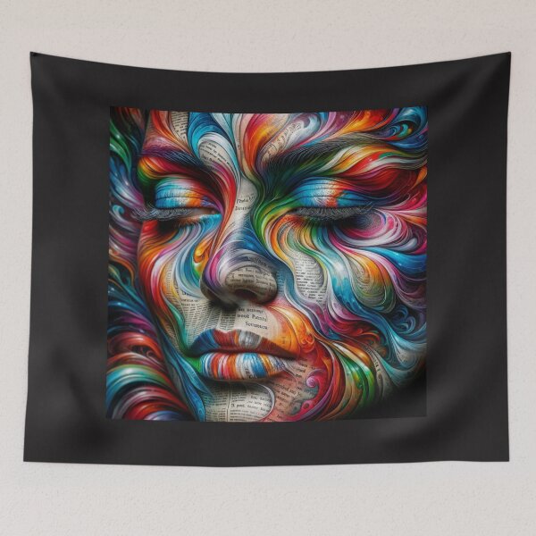 Item preview, Literary Whirlwind - Colorful Abstract Art by Yoly Dutchartdesign designed and sold by YolyArtdesign.