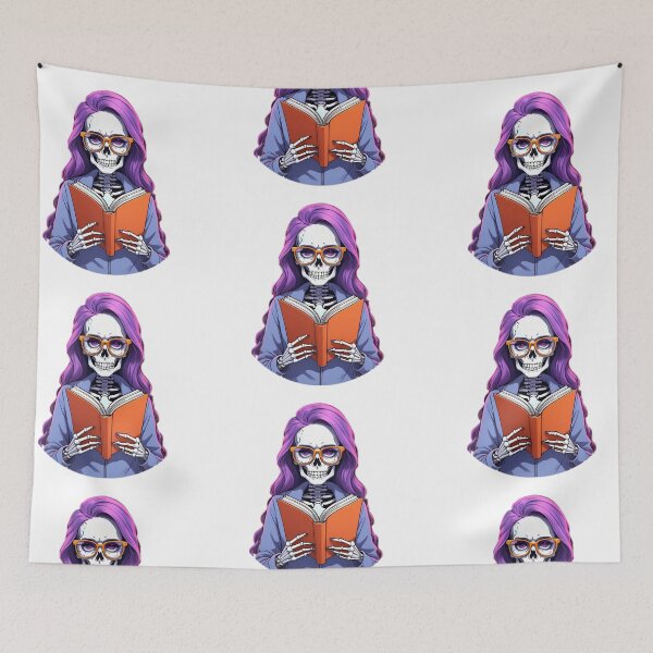 Item preview, Preppy Skeleton Bookworm designed and sold by PlanetMarker.
