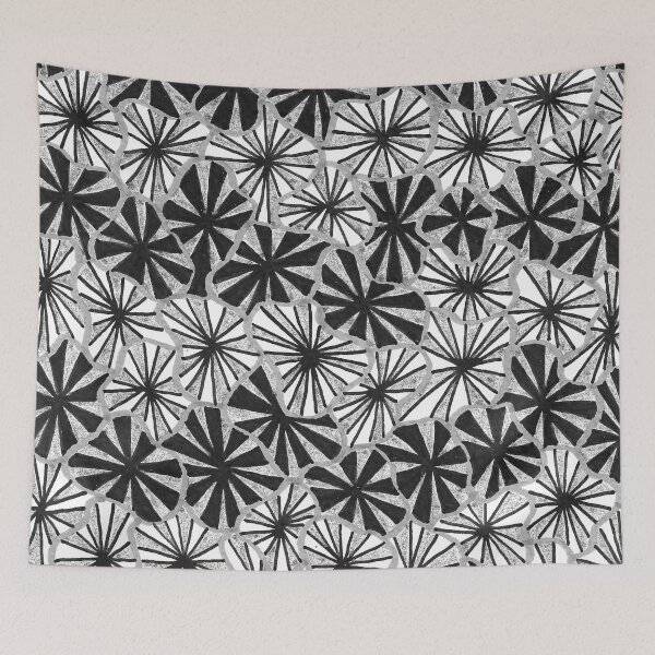 Item preview, Black flowers pattern  designed and sold by InspiringLines.