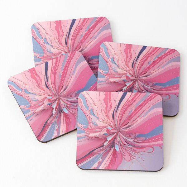 Item preview, A pink and blue swirly flower designed and sold by johndesign88.