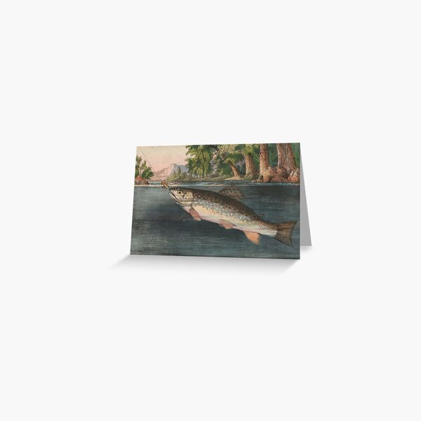 Item preview, Vintage River Fishing Illustration (1874) designed and sold by BravuraMedia.