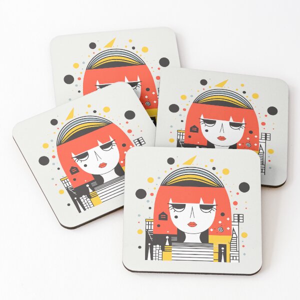 Item preview, Abstract Lady Geometric Style designed and sold by CoolMantras.