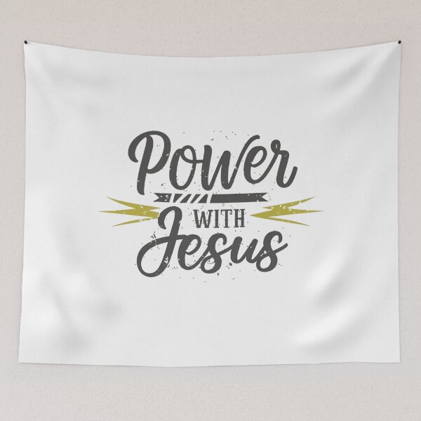 Item preview, Power With Jesus, Lightening Art designed and sold by Faithloveshop.