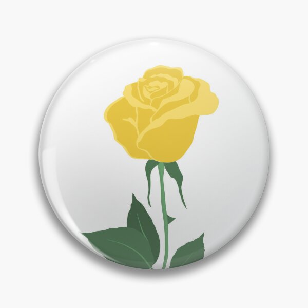 Yellow Rose Flower Pin