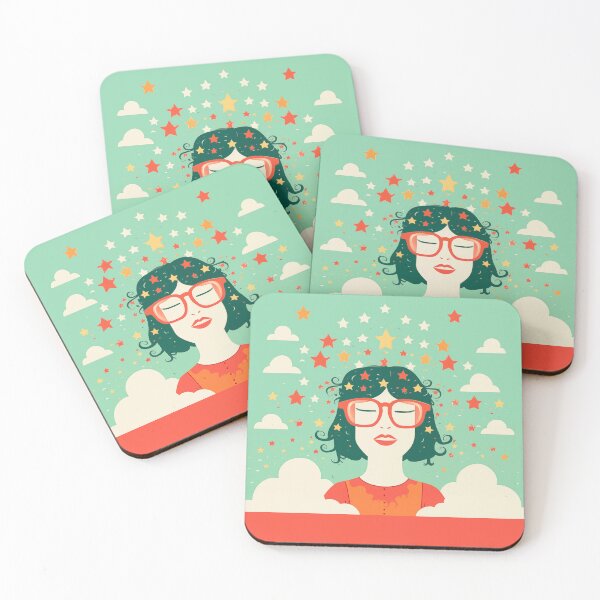 Item preview, Abstract Lady In Glasses Clipart Style designed and sold by CoolMantras.