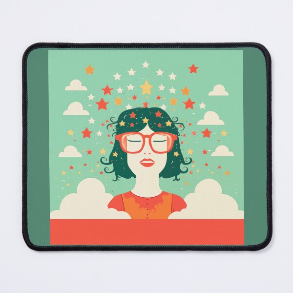 Item preview, Abstract Lady In Glasses Clipart Style designed and sold by CoolMantras.