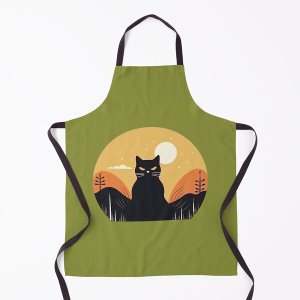 Item preview,  black cat with a moon night designed and sold by matchymatchy.